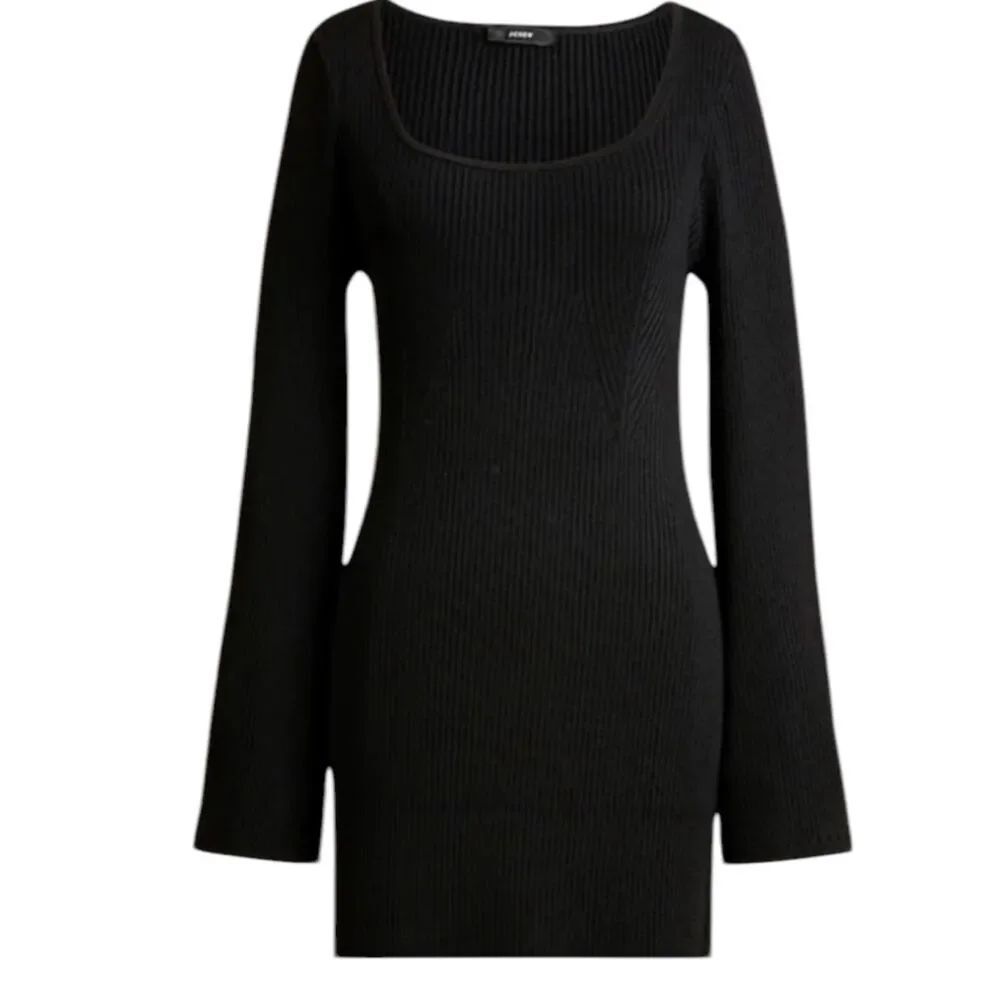 J Crew black knit sweater dress new with tags XL